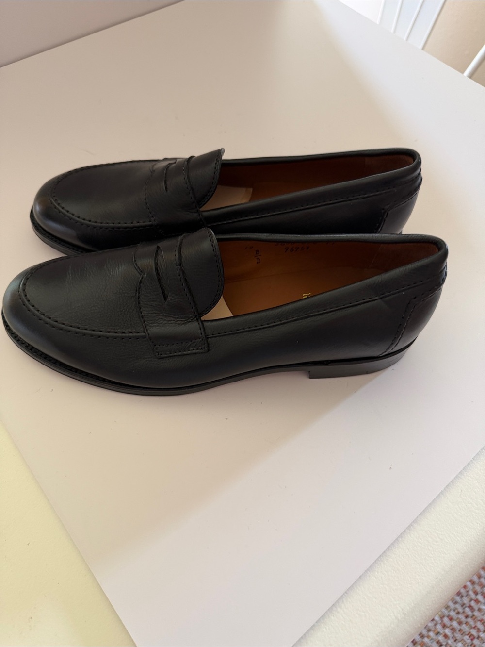 Todd Snyder X Alden Black Leather Penny Loafers Sz 10. New. Tub9